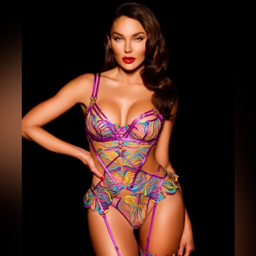 Honey Birdette ‘Solange’ Rainbow Bustier